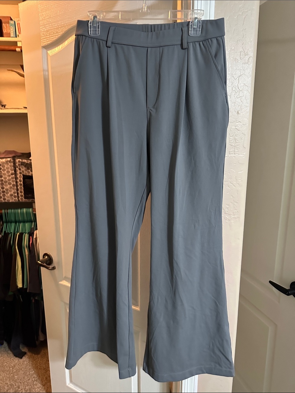 HALARA Woman’s Straight Dress Pants in Slate Blue